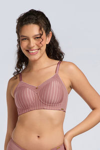 Amante Non Padded Non Wired Contour Comfort Minimizer Bra - Old Rose — thumbnail 1